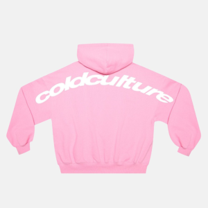 Cold Culture curved Pink Hoodie