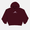 Cold Culture Curved Wine Red Hoodie