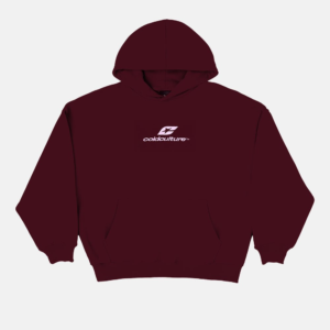 Cold Culture Curved Wine Red Hoodie